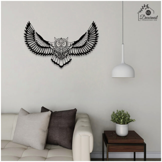 Owl Wall Metal Art | Wisdom-Inspired Artwork | Premium Metal Craft | Perfect for Home & Office