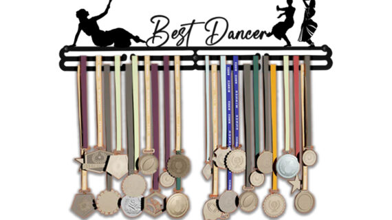 Best Dancer Medal Hanger | Hangs Up to 60 Medals | Sports Medal Wall Display | Medal Holder | Black Glossy Finish Medal - Image 2