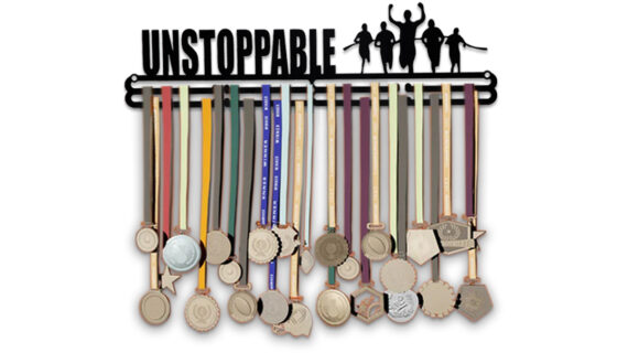 Unstoppable Medal Hanger | Hangs Up to 60 Medals | Sports Medal Wall Display | Medal Holder | Black Glossy Finish Medal - Image 2