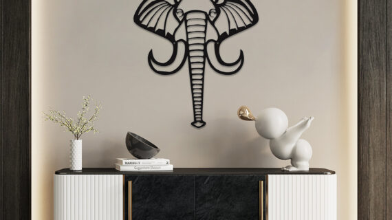 Elephant Face Wall Metal Art | Majestic & Artistic Design | Unique Home Décor | Easy to Mount - Image 3