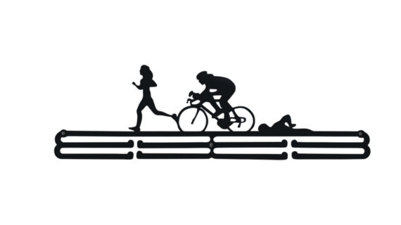 Cycling Champion Medal Hanger | Hangs Up to 60 Medals | Sports Medal Wall Display | Medal Holder | Black Glossy Finish Medal - Image 3
