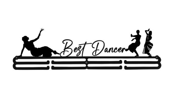 Best Dancer Medal Hanger | Hangs Up to 60 Medals | Sports Medal Wall Display | Medal Holder | Black Glossy Finish Medal - Image 3