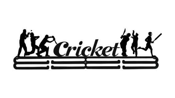 Cricket Medal Hanger | Hangs Up to 60 Medals | Sports Medal Wall Display | Medal Holder | Black Glossy Finish Medal - Image 5