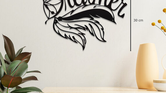 Dreamer Wall Metal Art | Motivational Silhouette Design | Perfect for Creative Spaces | Easy Installation - Image 4