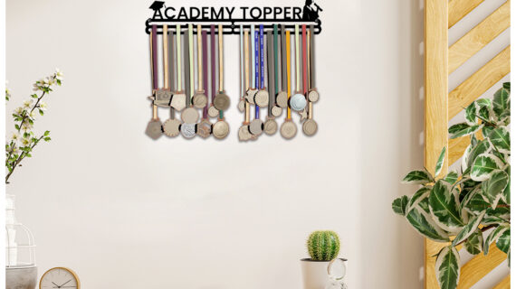 Academy Topper Medal Hanger | Hangs Up to 60 Medals | Sports Medal Wall Display | Medal Holder | Black Glossy Finish Medal - Image 5