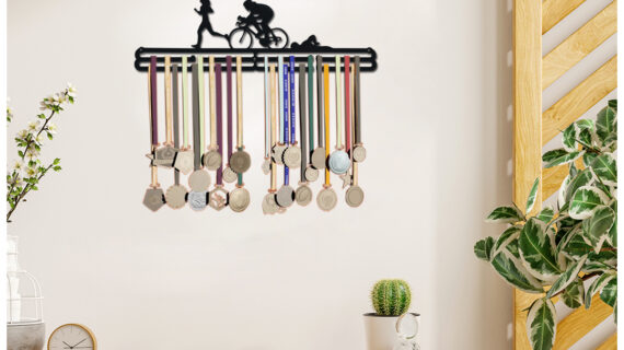 Cycling Champion Medal Hanger | Hangs Up to 60 Medals | Sports Medal Wall Display | Medal Holder | Black Glossy Finish Medal - Image 5