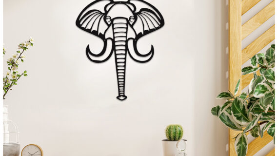 Elephant Face Wall Metal Art | Majestic & Artistic Design | Unique Home Décor | Easy to Mount - Image 4