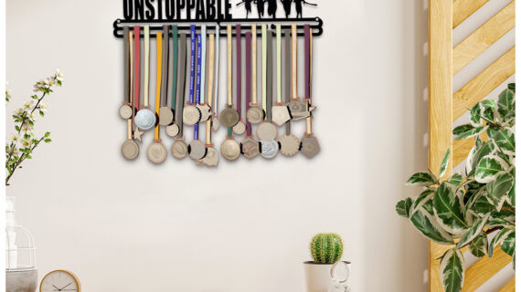 Unstoppable Medal Hanger | Hangs Up to 60 Medals | Sports Medal Wall Display | Medal Holder | Black Glossy Finish Medal - Image 5