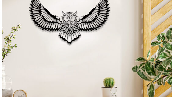 Owl Wall Metal Art | Wisdom-Inspired Artwork | Premium Metal Craft | Perfect for Home & Office - Image 4