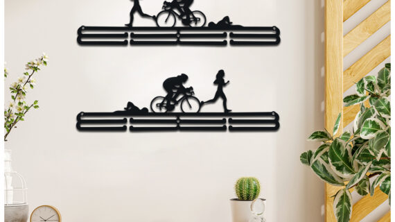 Cycling Champion Medal Hanger | Hangs Up to 60 Medals | Sports Medal Wall Display | Medal Holder | Black Glossy Finish Medal - Image 6