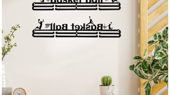 Basket Ball Medal hanger | Hangs Up to 60 Medals | Sports Medal Wall Display | Medal Holder| Black Glossy Finish Medal - Image 6