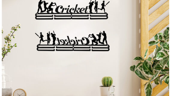 Cricket Medal Hanger | Hangs Up to 60 Medals | Sports Medal Wall Display | Medal Holder | Black Glossy Finish Medal - Image 6