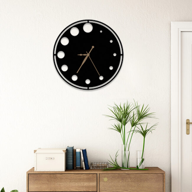Classic Circles One Metal Wall Clock | Modern Premium | Living Room Bedroom | Home Decor | Analog 40 cm (Copy) - Image 4
