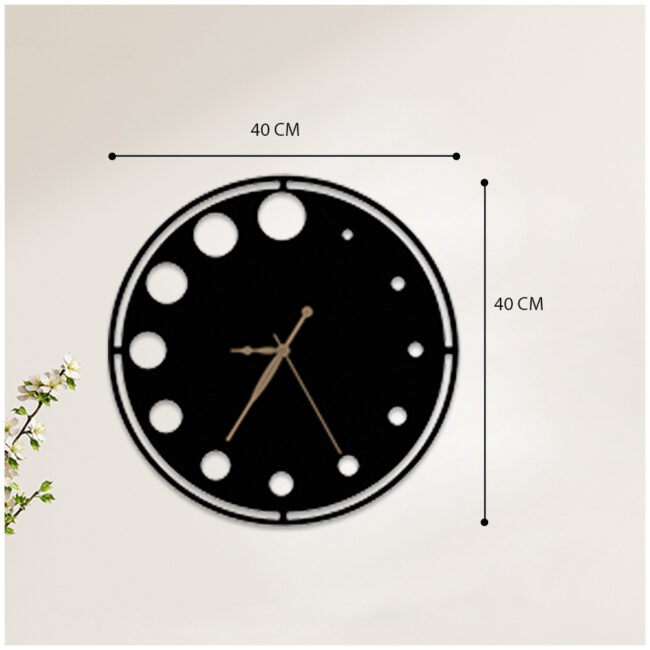 Classic Circles One Metal Wall Clock | Modern Premium | Living Room Bedroom | Home Decor | Analog 40 cm (Copy) - Image 2