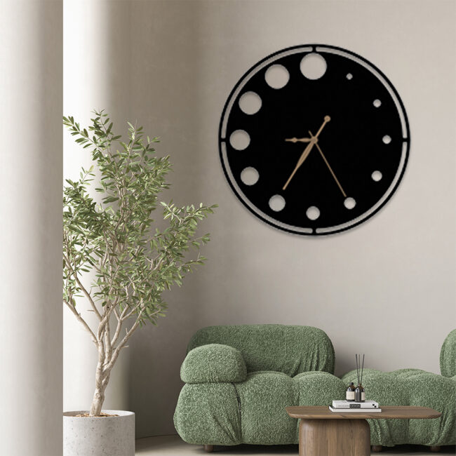 Classic Circles One Metal Wall Clock | Modern Premium | Living Room Bedroom | Home Decor | Analog 40 cm (Copy)