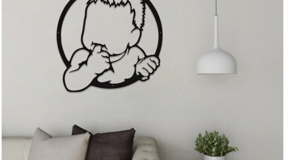 Baby Face Metal Art | Adorable & Artistic Design | Unique Home & Nursery Décor | Easy Installation