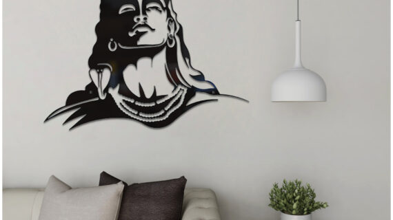 Lord Shiva Wall Art | Divine Spiritual Design | Premium Metal Craft | Elegant Home & Office Décor | Easy Installation