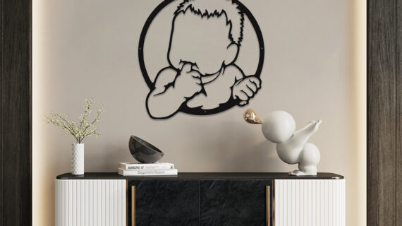 Baby Face Metal Art | Adorable & Artistic Design | Unique Home & Nursery Décor | Easy Installation - Image 5