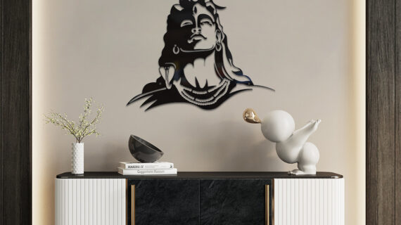 Lord Shiva Wall Art | Divine Spiritual Design | Premium Metal Craft | Elegant Home & Office Décor | Easy Installation - Image 3