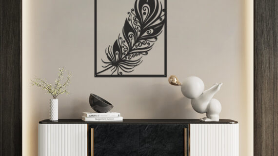 Krishna Feather with Hat Metal Art | Spiritual & Elegant Design | Premium Home Décor | Easy Installation - Image 4