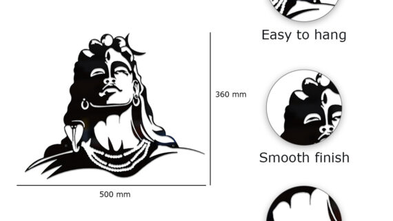 Lord Shiva Wall Art | Divine Spiritual Design | Premium Metal Craft | Elegant Home & Office Décor | Easy Installation - Image 2