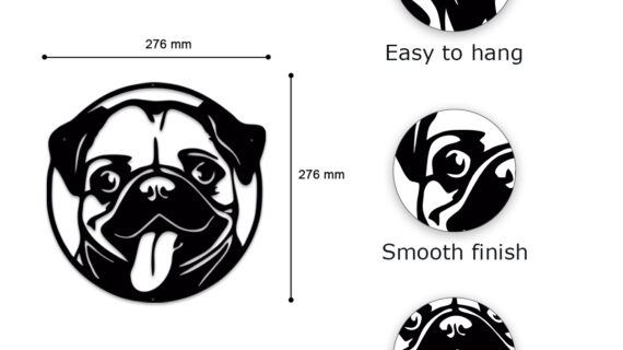 Puppy Face Metal Art | Cute & Lively Design | Perfect for Pet Lovers | Easy Installation - Image 2
