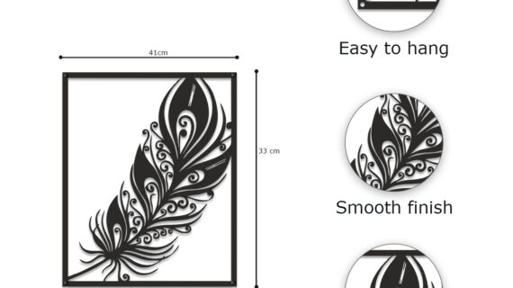 Krishna Feather with Hat Metal Art | Spiritual & Elegant Design | Premium Home Décor | Easy Installation - Image 2