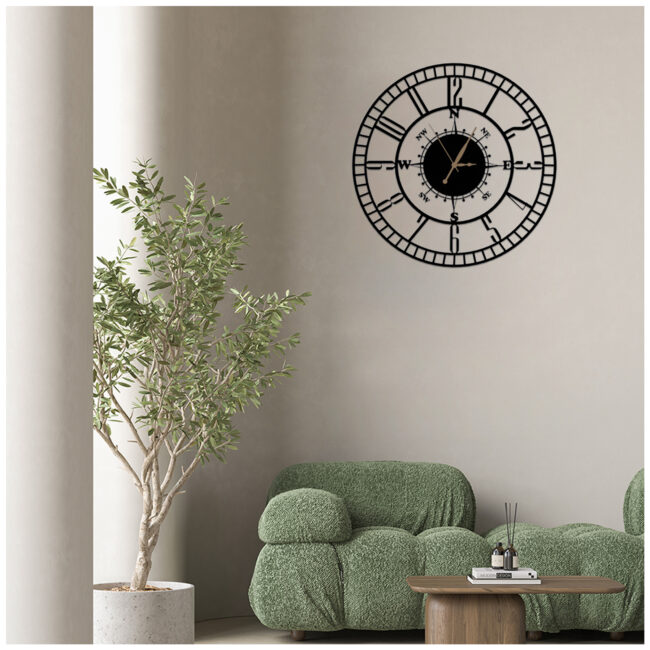 Classic Direction Metal Wall Clock | Modern Premium | Living Room Bedroom | Home Decor | Analog 40 cm - Image 4